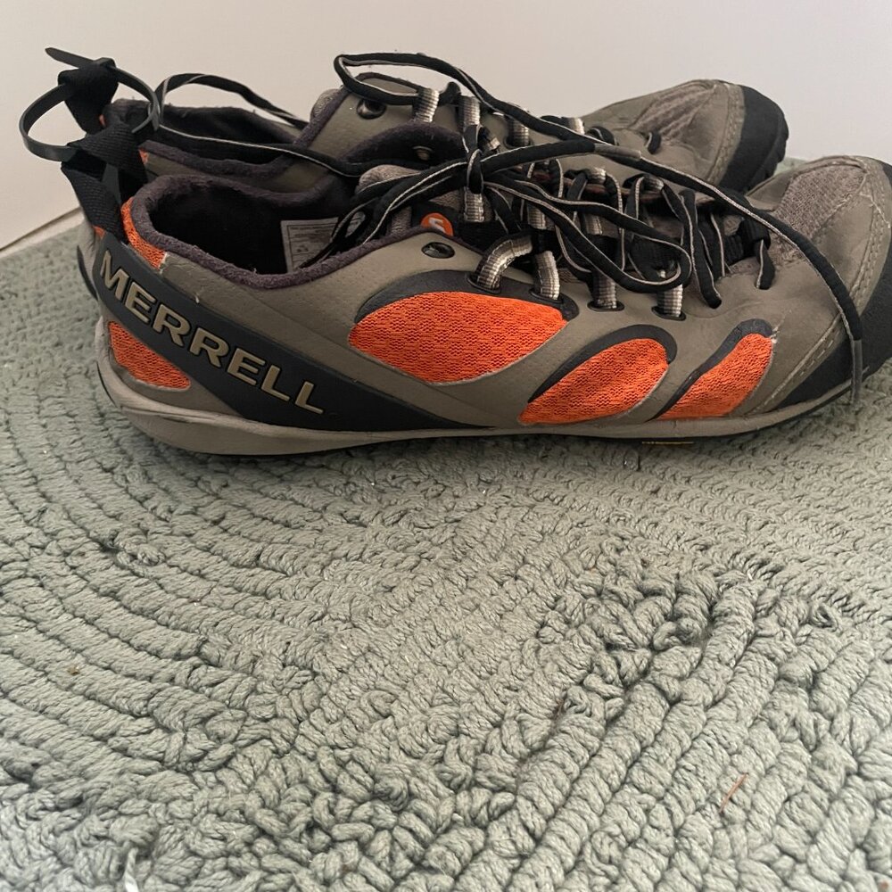 Merrell True Glove Barefoot Brindle and Harvest Pumpkin MENS 9.5 - Picture 8 of 8